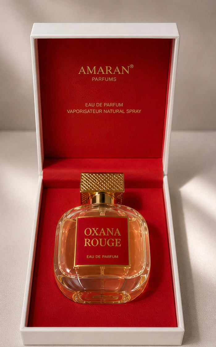Oxana Rouge Amaran Eau de Parfum – Inspirado en Baccarat Rouge 540
