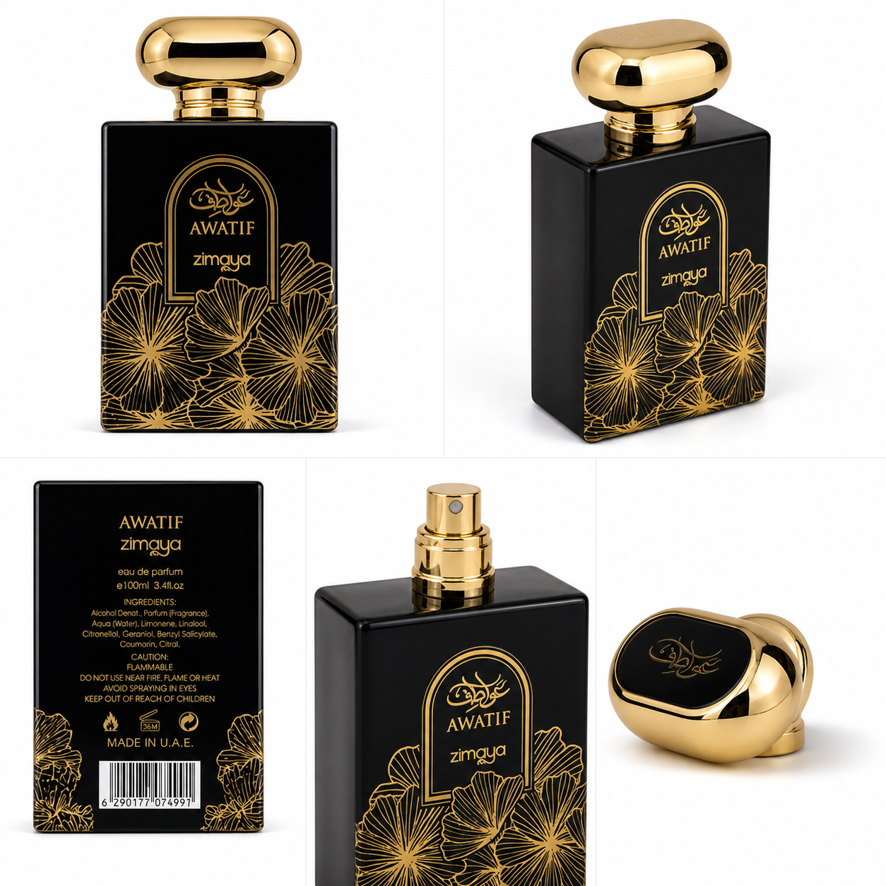 Awatif Zimaya 100ml – Perfume Árabe Femenino Dulce Floral (Luxury Vibe)