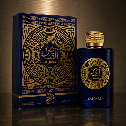 Al Qanas Sahari Eau de Parfum es un perfume árabe masculino inspirado en el estilo de Versace Eros.