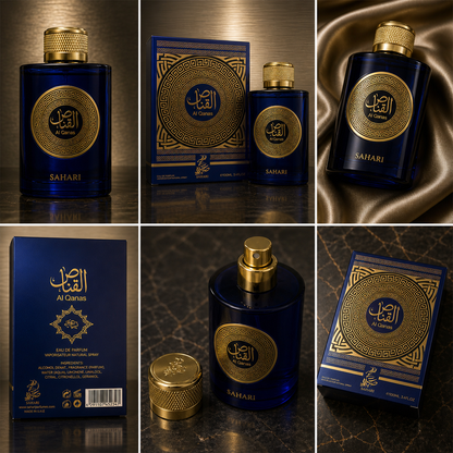 Al Qanas Sahari Eau de Parfum es un perfume árabe masculino inspirado en el estilo de Versace Eros.
